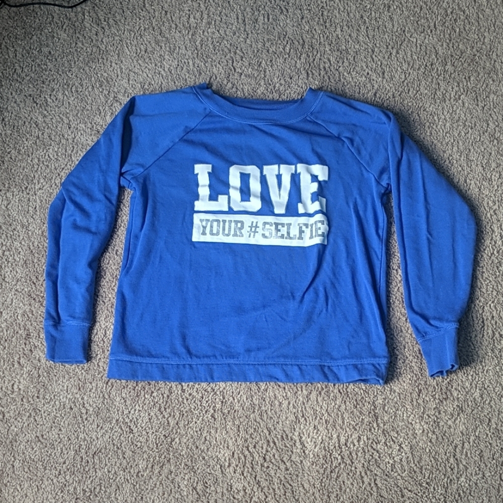Blue pajama sweater